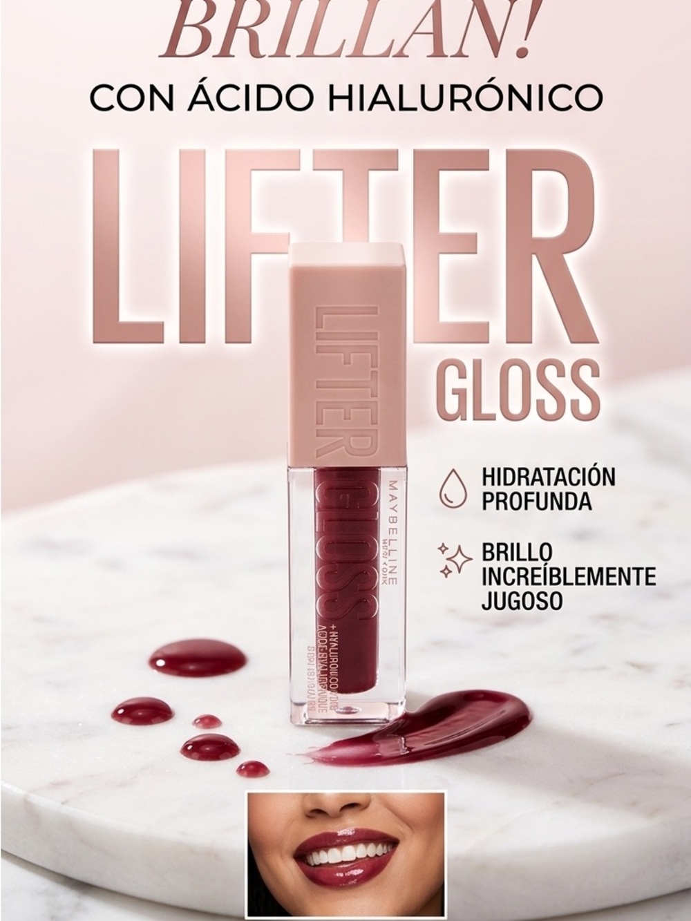 Maybelline Lifter Gloss - Deep Berry (Burgundy Pink Cap)